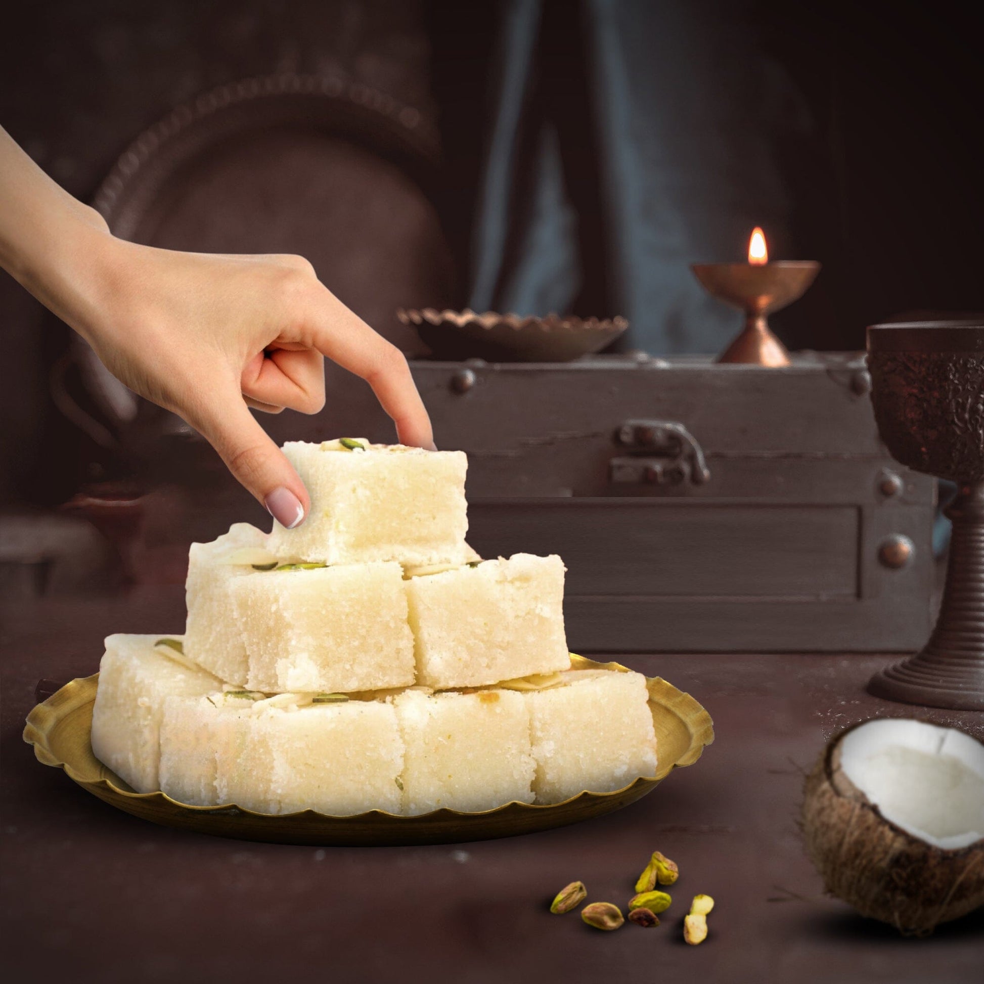 Nariyal (Coconut) Barfi bansiwala.co.in