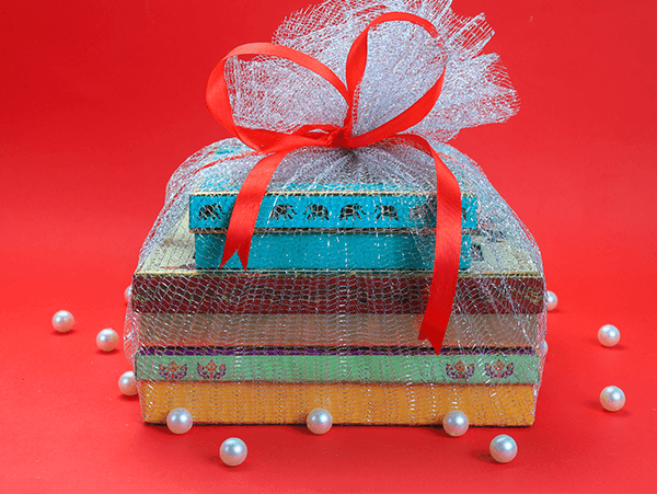 SATYAM KRAFT 40 Pcs Decorative Folding Storage Box for Return Gift, Bi —  satyamkraft